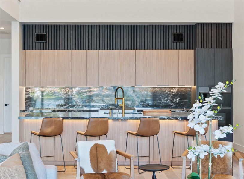 Luxurious custom modern kitchen.