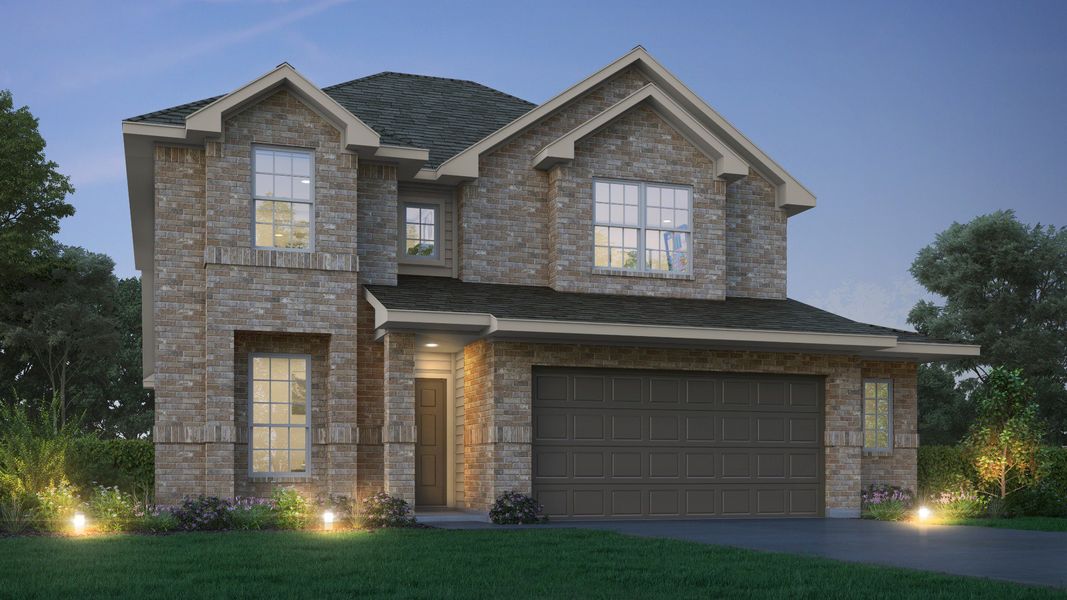 Representative exterior photo of a completed home built from the The Tivoli by Legend Homes in River Ranch, Dayton, TX (Image 1). Representative exterior photo of a completed home built from the The Tivoli by Legend Homes in River Ranch, Dayton, TX (Image 1).