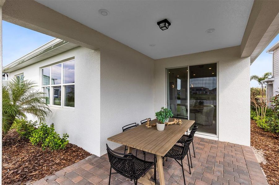 Exterior details and patio area of a home in The Landings at Live Oak Lake, St. Cloud (Image 3). Exterior details and patio area of a home in The Landings at Live Oak Lake, St. Cloud (Image 3).