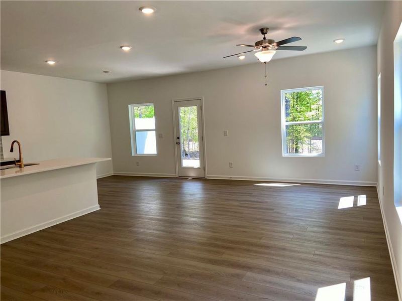 Spacious, unfurnished interior of a new home in Eastlyn Crossing, Flowery Branch (Image 13). Spacious, unfurnished interior of a new home in Eastlyn Crossing, Flowery Branch (Image 13).