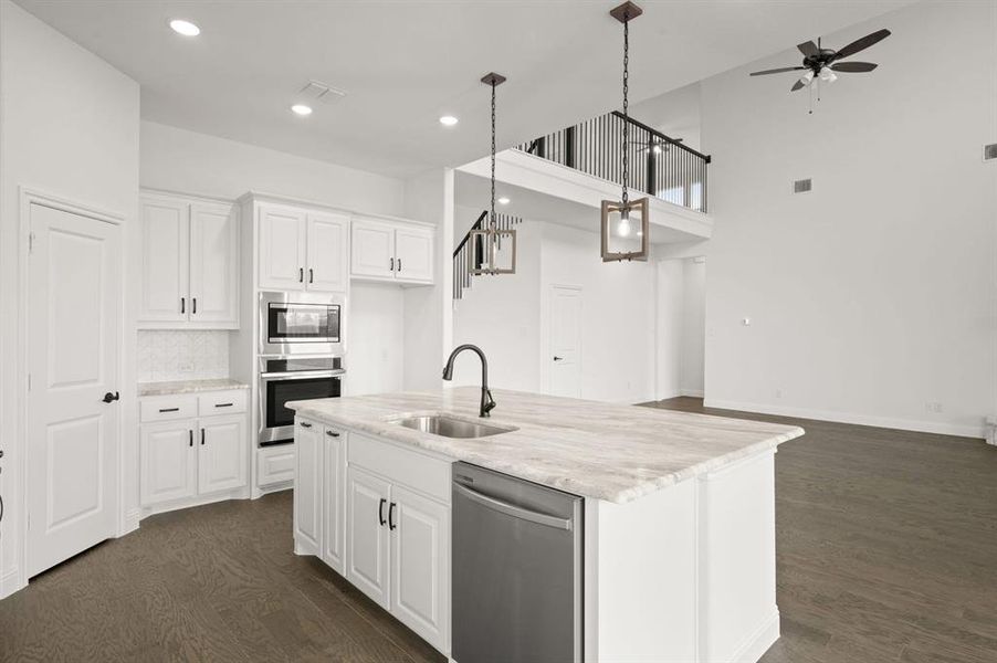 Furnished interior view inside a new home in Coyote Crossing, Godley (Image 7).