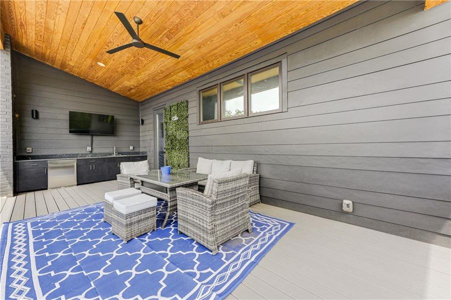 Exterior details and patio area of a home in , Atlanta (Image 30).