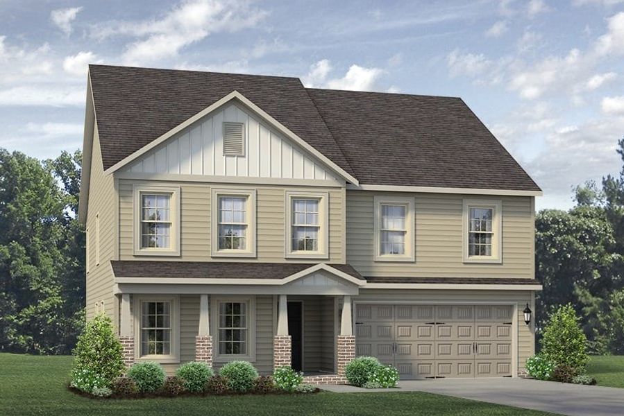 Representative exterior photo of a completed home built from the Kendall by Keystone Homes NC in Royal Pines, Trinity, NC (Image 29).