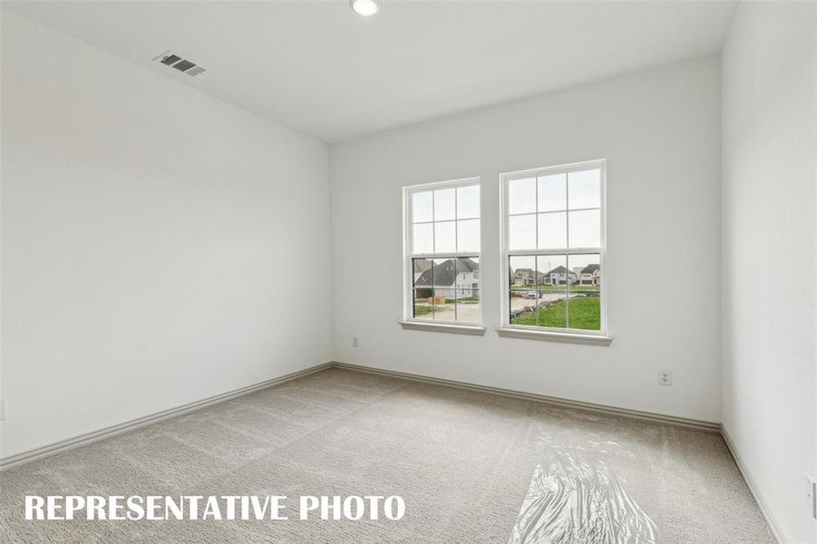 Our Betty plan features two nicely sized secondary bedrooms.  REPRESENTATIVE PHOTO