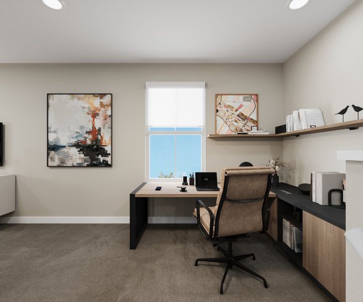 Representative furnished interior of a home built from the Glacier by Taylor Morrison in Lake Bluff, Greeley (Image 4).