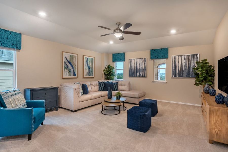Representative furnished interior of a home built from the 2566 by KB Home in Stoney Chase, Del Valle (Image 6).