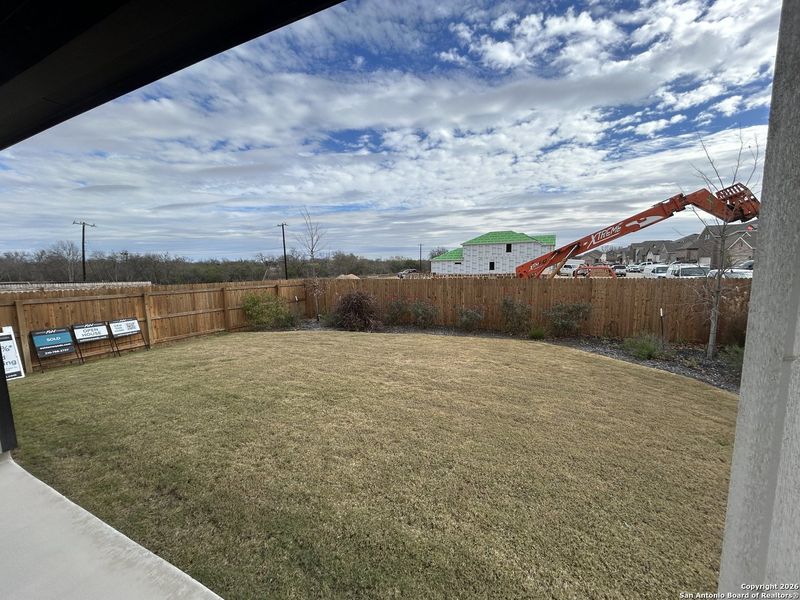 Exterior details and patio area of a home in Meadows at Hennersby Hollow 40's, San Antonio (Image 3). Exterior details and patio area of a home in Meadows at Hennersby Hollow 40's, San Antonio (Image 3).