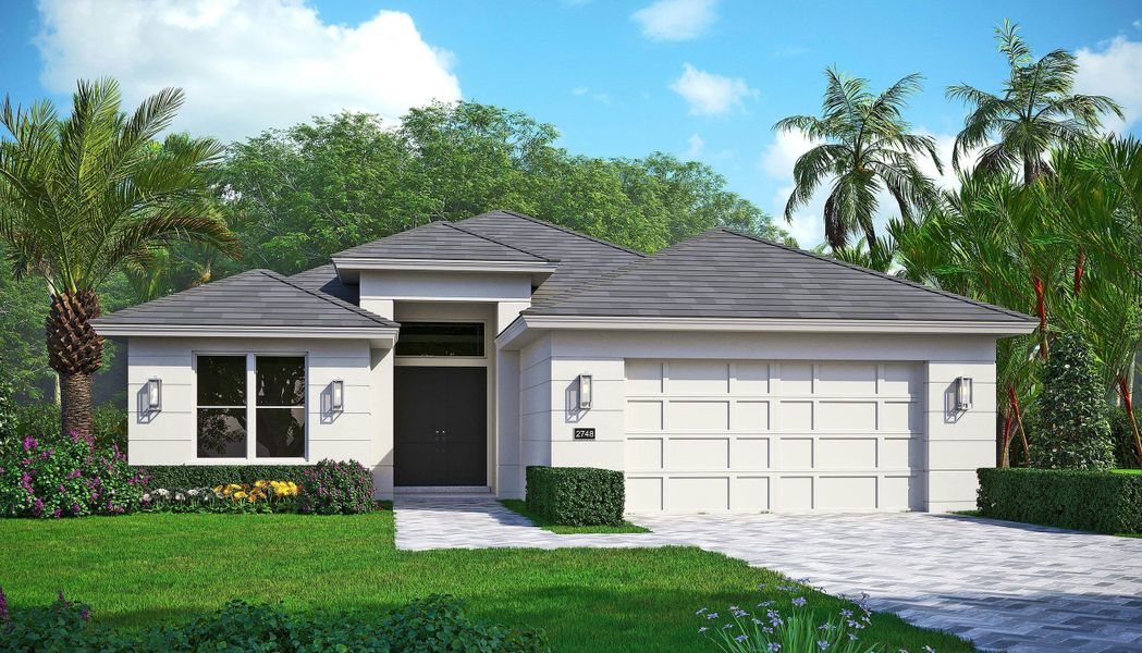 Representative exterior photo of a completed home built from the Laurel by GHO Homes in Belterra, Port St. Lucie, FL (Image 5).