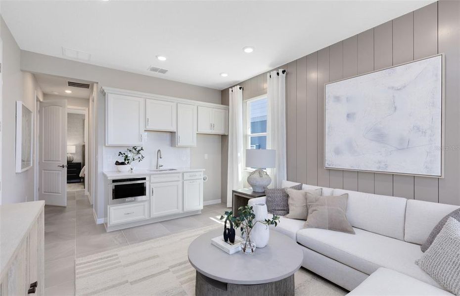 Furnished interior view inside a new home in Bridgewalk, St. Cloud (Image 6). Furnished interior view inside a new home in Bridgewalk, St. Cloud (Image 6).