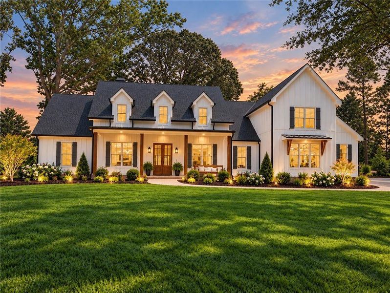 Front exterior of a new home in , Ball Ground, GA, highlighting curb appeal (Image 29).