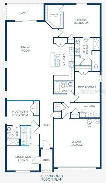 2D floor plan layout of this home in Royal Highlands, Weeki Wachee, FL (Image 3). 2D floor plan layout of this home in Royal Highlands, Weeki Wachee, FL (Image 3).