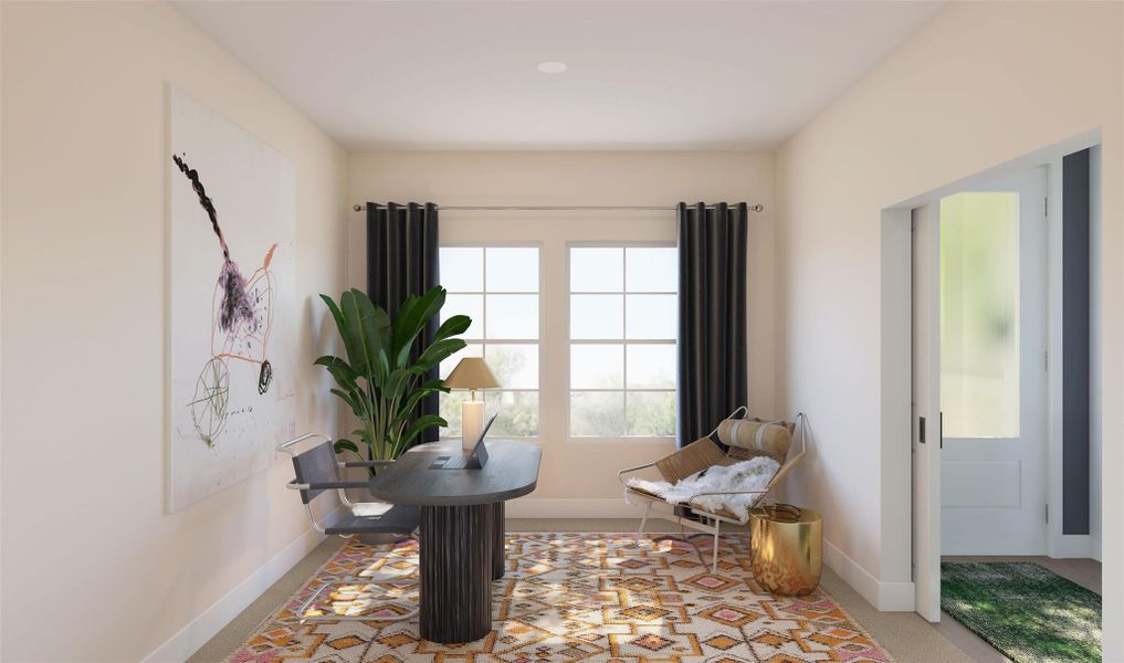 Convenient home office (*Artist rendering used for illustration purposes only.) Convenient home office (*Artist rendering used for illustration purposes only.)