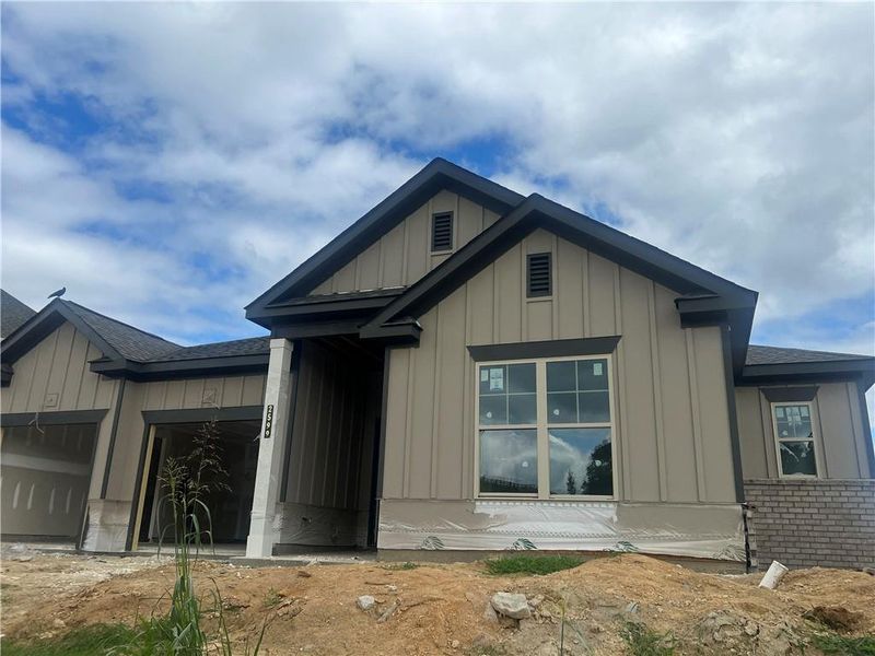 Front exterior of a new home in The Manor at Gainesville Township, Gainesville, GA, highlighting curb appeal (Image 20).