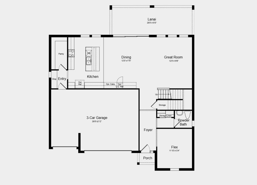 2D floor plan layout for the Carmel by Taylor Morrison in Victoria Lakes, Odessa, FL (Image 3).