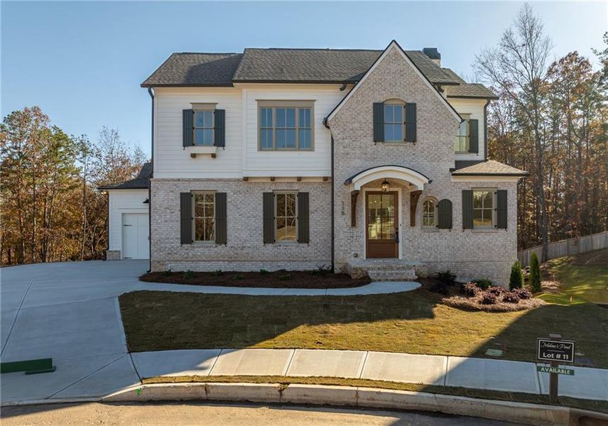 Front exterior of a new home in , Ball Ground, GA, highlighting curb appeal (Image 25).