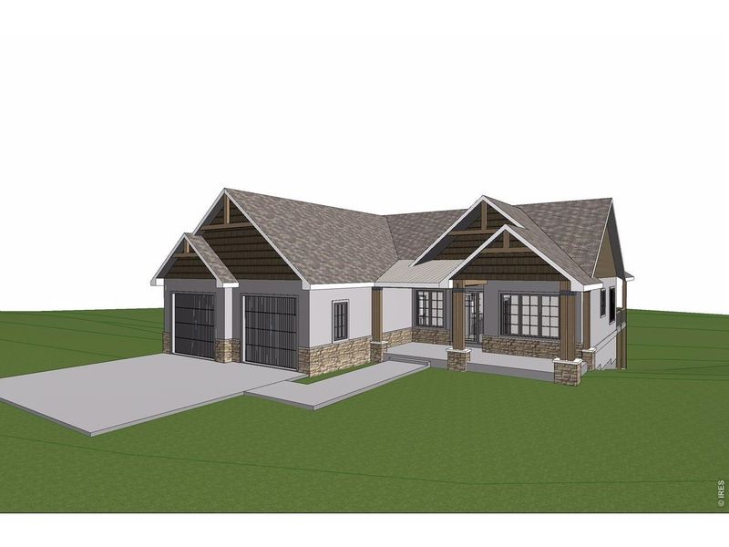 Exterior rendering of this home design in , Red Feather Lakes, CO (Image 5).