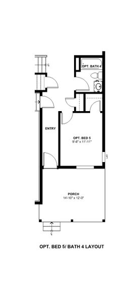 2D floor plan layout for the Oakley by Hartford Homes in Trailside Story Collection - Single Family Homes, Timnath, CO (Image 6).