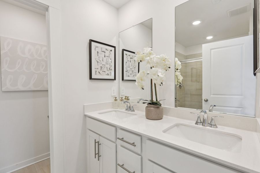 Furnished interior view inside a new home in Cedarcrest Townhomes, Fairview (Image 9).