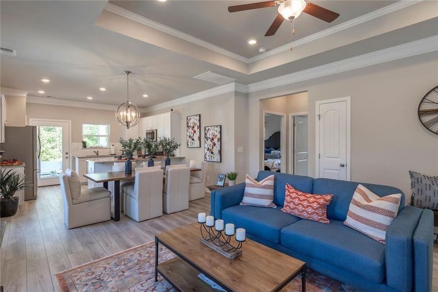 Furnished interior view inside a new home in Fair Oak, Calhoun (Image 5). Furnished interior view inside a new home in Fair Oak, Calhoun (Image 5).