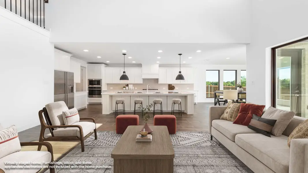 Furnished interior view inside a new home in Santa Rita Ranch - Eldorado, Liberty Hill (Image 6).