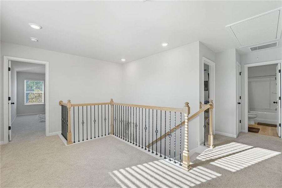 Furnished interior in a model home at Camp Creek Village in Atlanta (Image 16). Furnished interior in a model home at Camp Creek Village in Atlanta (Image 16).