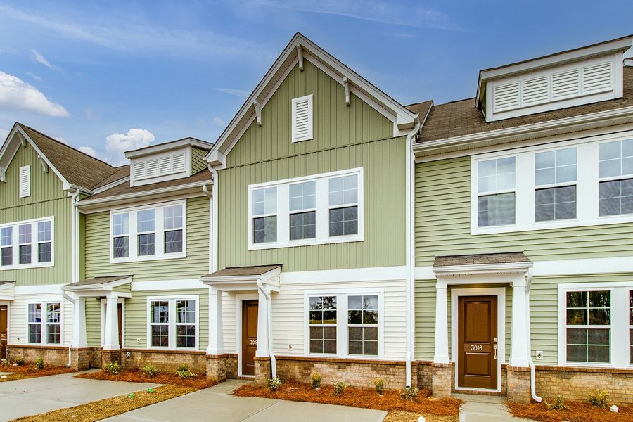 Front exterior of a new home in Astoria, Columbia, SC, highlighting curb appeal (Image 18).