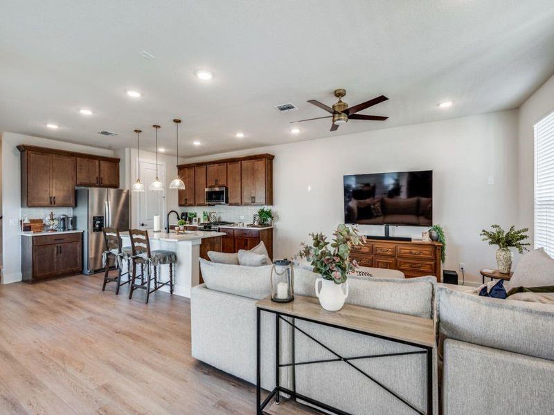 Furnished interior view inside a new home in Terrace Collection at Harvest, Argyle (Image 22).