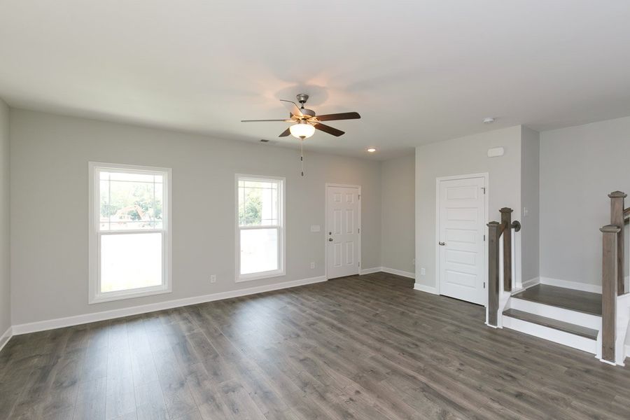 Representative unfurnished interior of a home built from the Dalton by Parkside Builders in The Parks of Mill Town, Chattanooga (Image 14).
