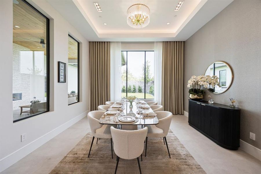 Furnished interior view inside a new home in Avadene at Las Colinas, Irving (Image 5).