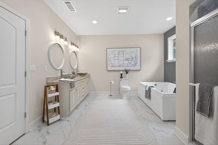 Furnished interior view inside a new home in , Oxford (Image 37).