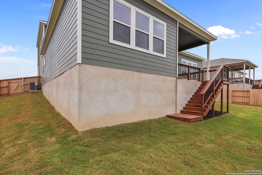 Exterior details and patio area of a home in Homestead, Schertz (Image 3). Exterior details and patio area of a home in Homestead, Schertz (Image 3).