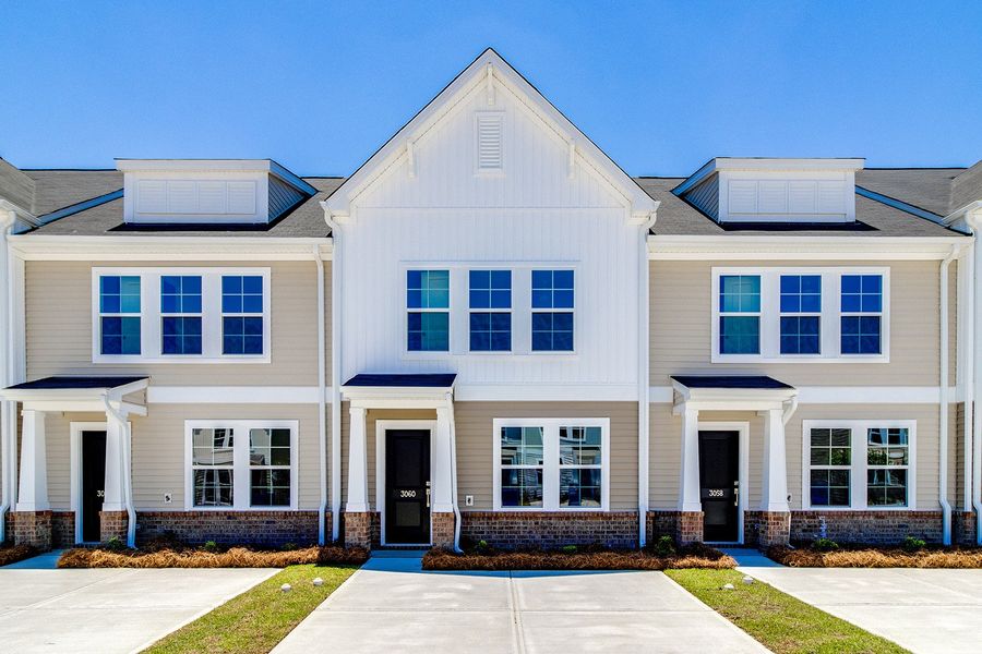 Front exterior of a new home in Astoria, Columbia, SC, highlighting curb appeal (Image 1). Front exterior of a new home in Astoria, Columbia, SC, highlighting curb appeal (Image 1).
