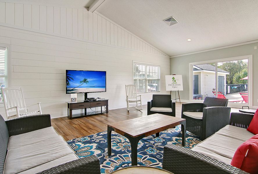 Furnished interior view inside a new home in Fairway Woods at Wyboo, Manning (Image 20). Furnished interior view inside a new home in Fairway Woods at Wyboo, Manning (Image 20).