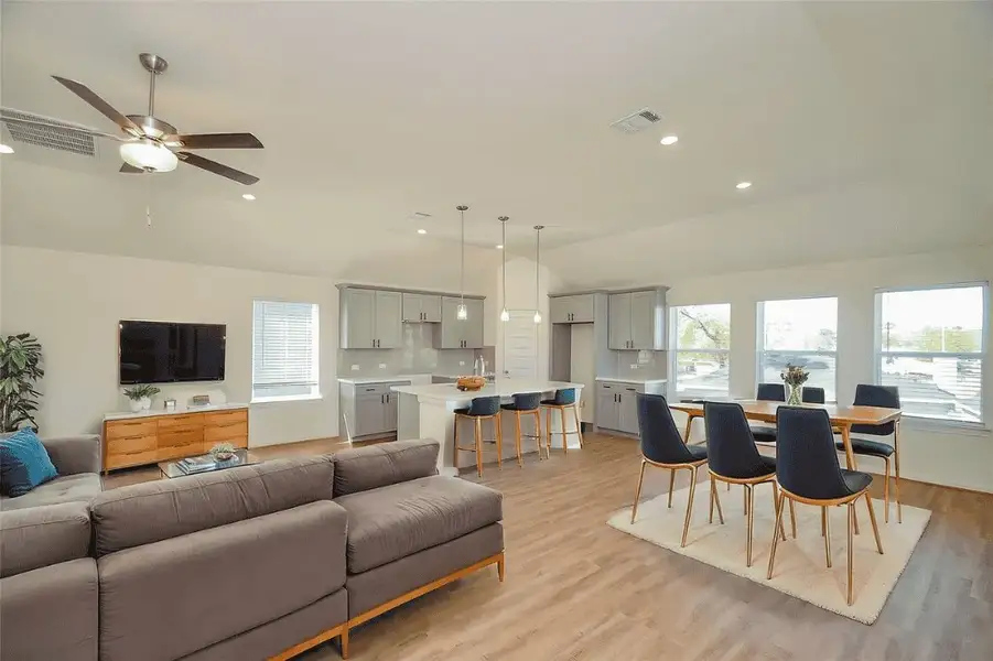 Representative furnished interior of a home built from the Artemis by Saratoga Homes in Aldine Pines, Houston (Image 3).