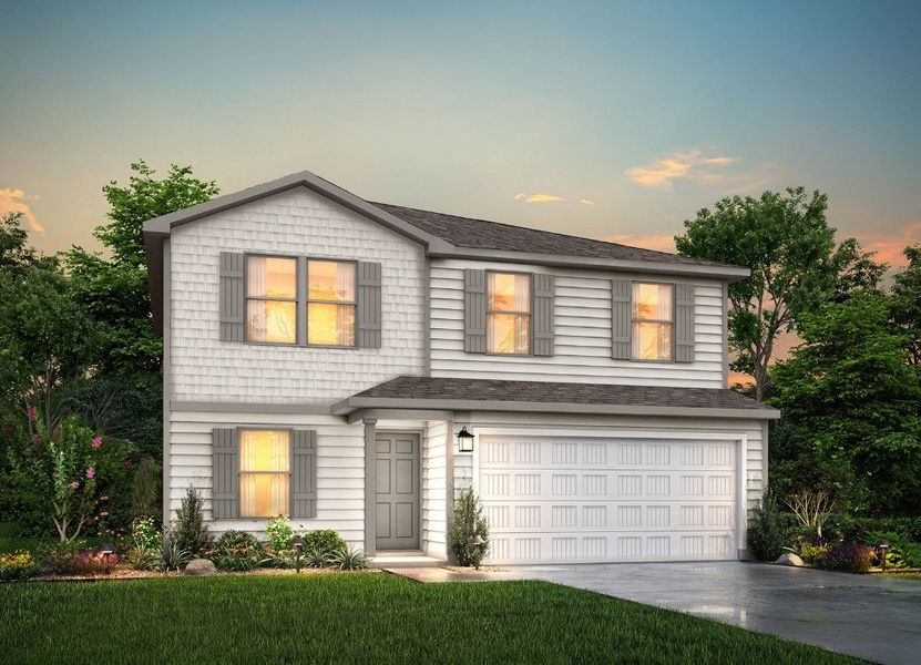 Front exterior of a new home in Wharton Lakes, Wharton, TX, highlighting curb appeal (Image 1). Front exterior of a new home in Wharton Lakes, Wharton, TX, highlighting curb appeal (Image 1).