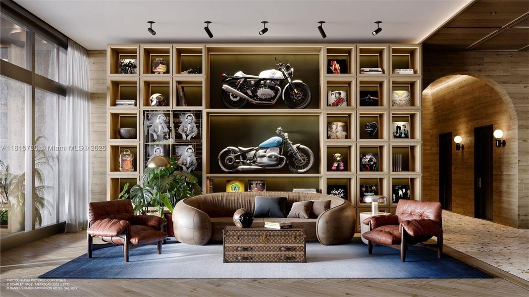 Furnished interior view inside a new home in The Rider Wynwood, Miami (Image 8).