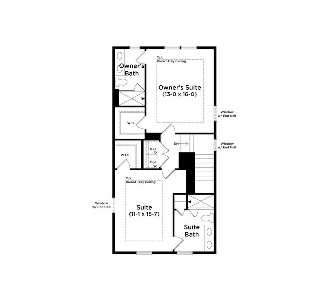 2D floor plan layout of this home in The Eighteen, Atlanta, GA (Image 5).