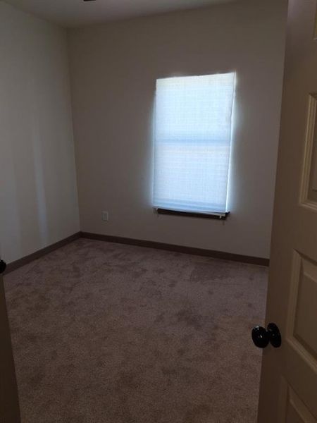 Spare room featuring carpet and baseboards Spare room featuring carpet and baseboards