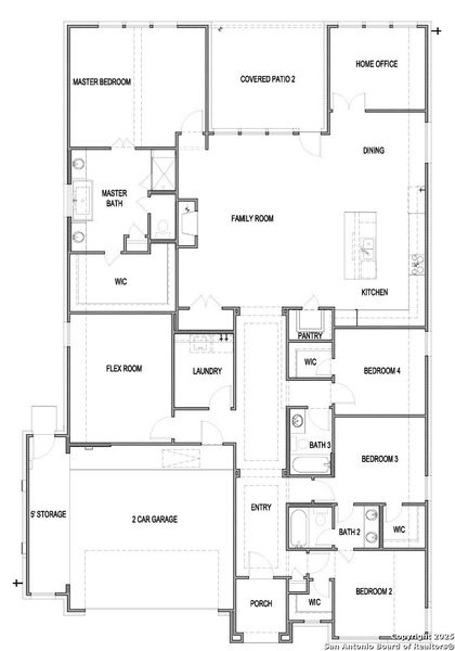 2D floor plan layout of this home in Esperanza, Boerne, TX (Image 4).