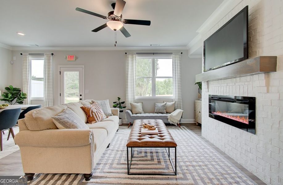 Furnished interior view inside a new home in The Towns at Auburn Station West, Auburn (Image 4).