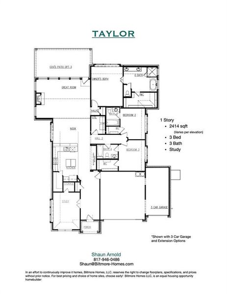 2D floor plan layout of this home in , Springtown, TX (Image 3).