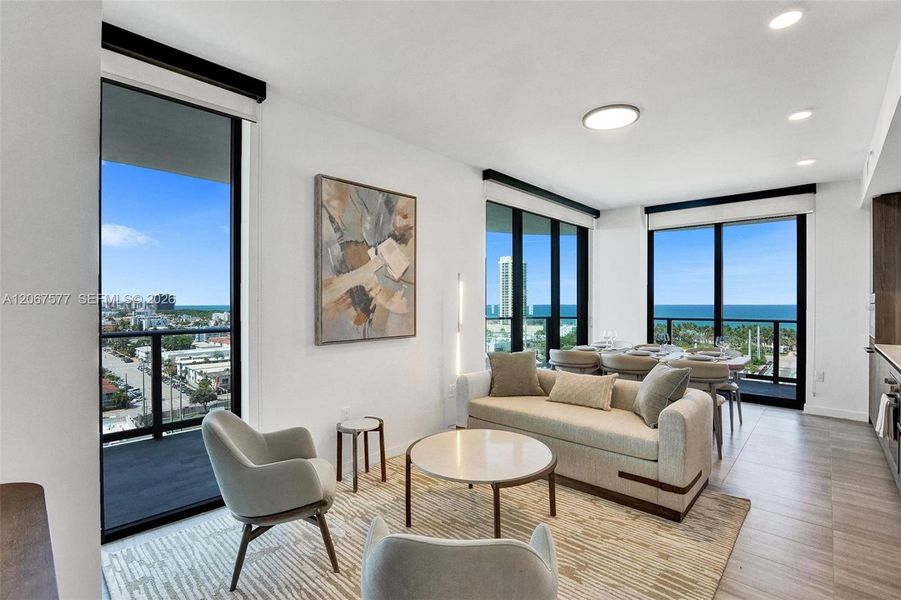 Furnished interior view inside a new home in , Miami Beach (Image 17).