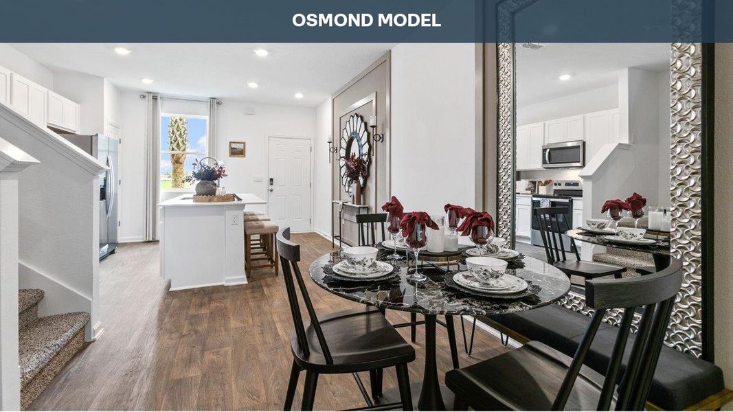 Furnished interior view inside a new home in Cordera Townhomes Express, St. Augustine (Image 9). Furnished interior view inside a new home in Cordera Townhomes Express, St. Augustine (Image 9).