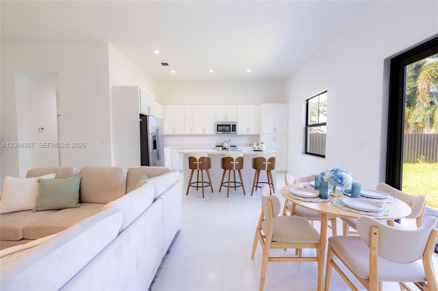 Furnished interior view inside a new home in , Miami (Image 10).