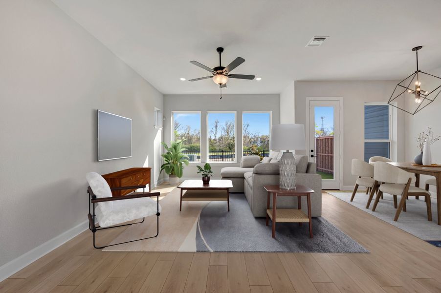 Furnished interior view inside a new home in Trails at Waterside - Garden Series, Fort Worth (Image 7).