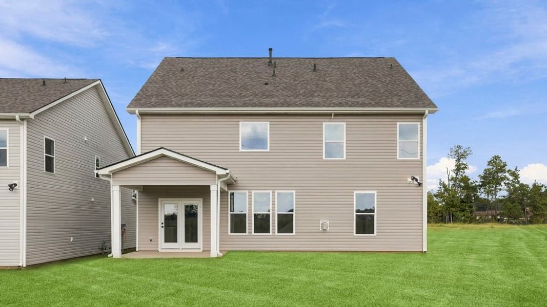 Exterior details and patio area of a home in Seven Oaks, Greenwood (Image 20).