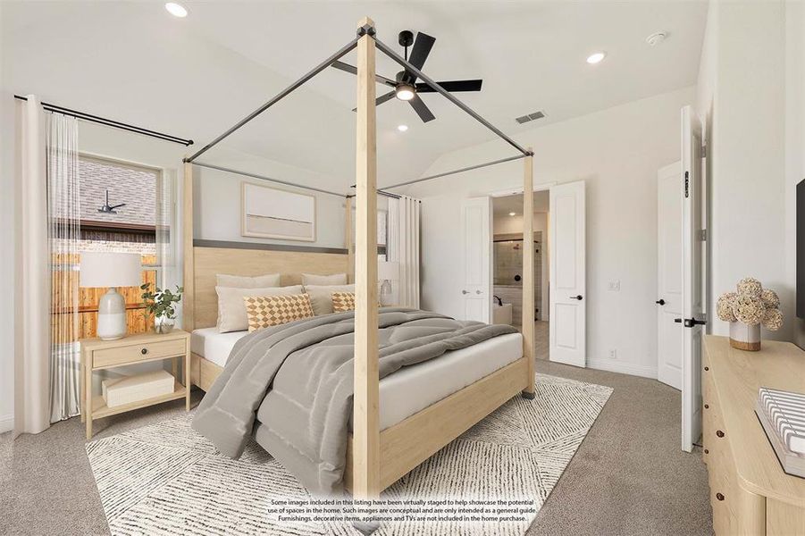 Furnished interior view inside a new home in Bear Creek Classic 60, Lavon (Image 29).