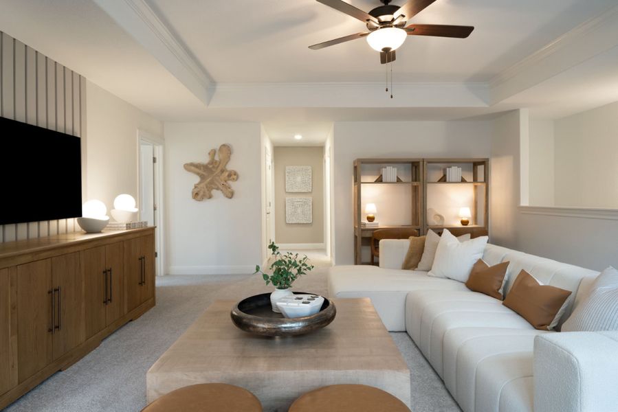 Representative furnished interior of a home built from the Sweetwater by Pulte Homes in Saddleback at Santa Rita Ranch, Liberty Hill (Image 10).