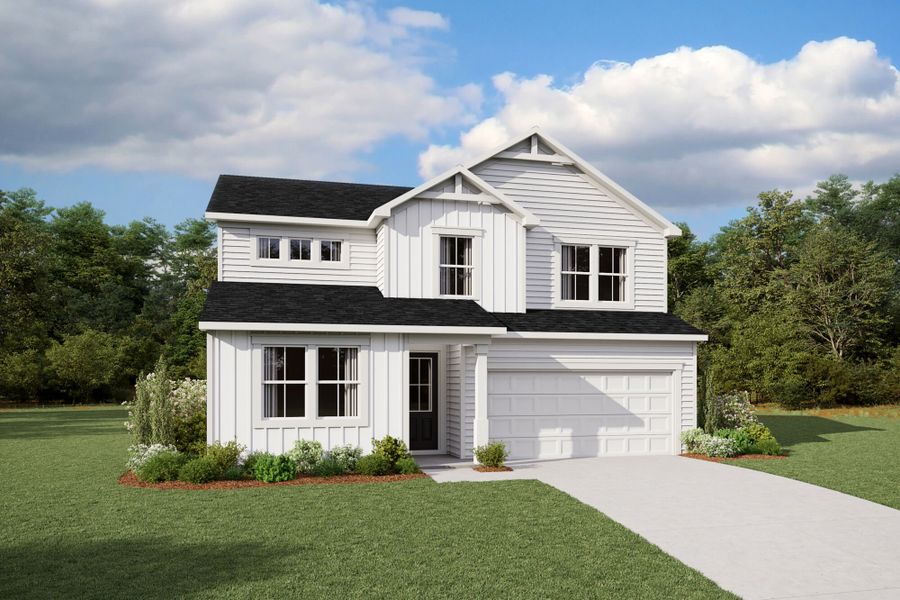 Representative exterior photo of a completed home built from the Sequoia by Mattamy Homes in Madison Park, Lillington, NC (Image 15).