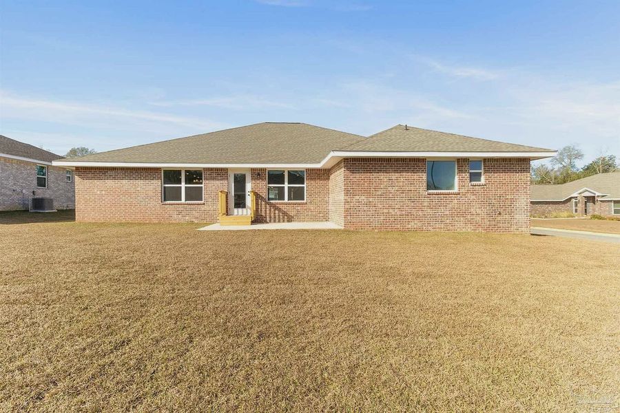 Exterior details and patio area of a home in Pecan Valley, Cantonment (Image 2). Exterior details and patio area of a home in Pecan Valley, Cantonment (Image 2).